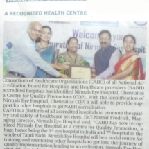 NABH accredition press release