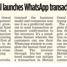 Motilal Oswal MF Whatsapp Transaction