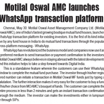 Motilal Whatsapp transaction platform