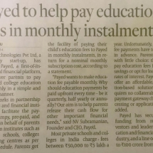 Education fee in monthly installements