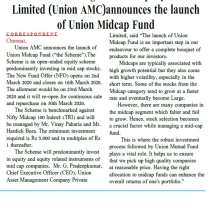 Union AMC new product launch in Chennai