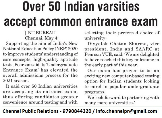 Pearson VUE Undergraduate Exams accepted by 50 Universities